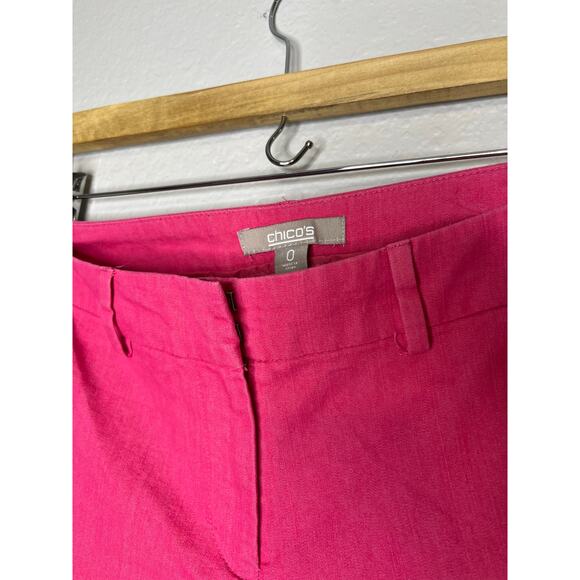 Chico's Pink Crop Pant 0 - Picture 4 of 9